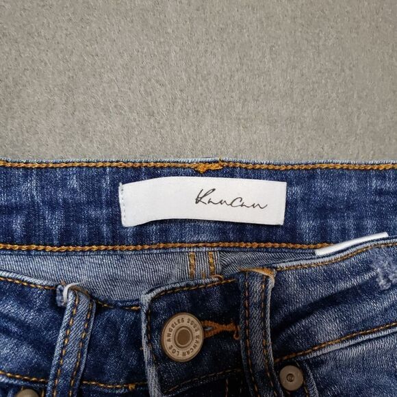 KANCAN Dark Wash Distressed Destroyed Skinny Jeans - Picture 12 of 16